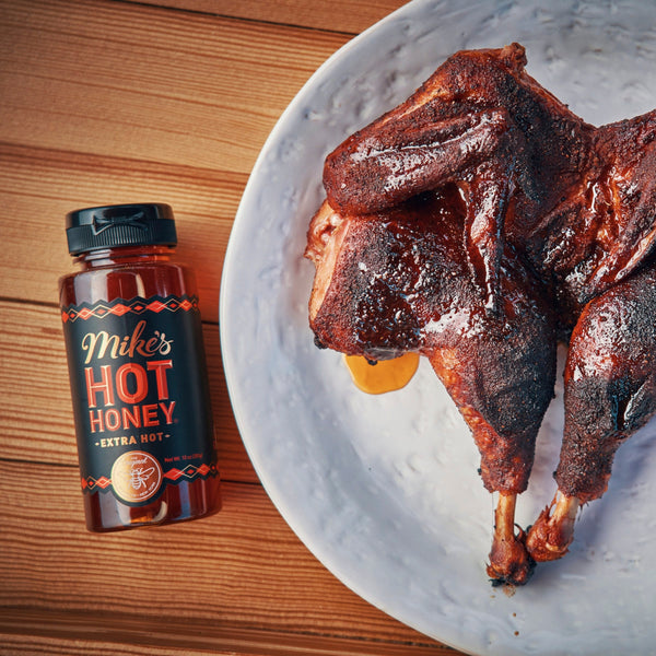 Spatchcock Chicken with Mike's Hot Honey - Extra Hot