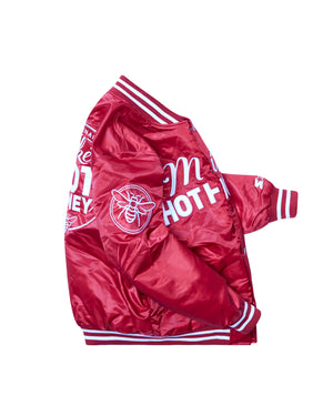 MHH x Starter - Satin Varsity Jacket (Red)