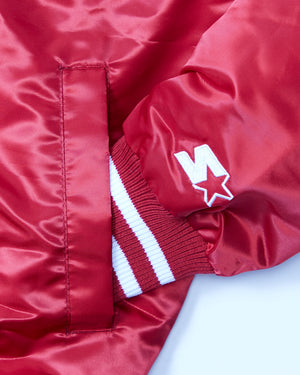 MHH x Starter - Satin Varsity Jacket (Red)