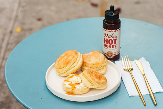 Hot Honey Glazed Biscuits