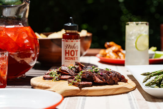 Mike's Hot Honey Grilled Steak with Chimichurri