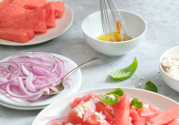 Watermelon Feta and Basil Salad Recipe Mike s Hot Honey