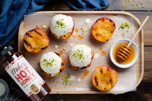 grilled honey peaches