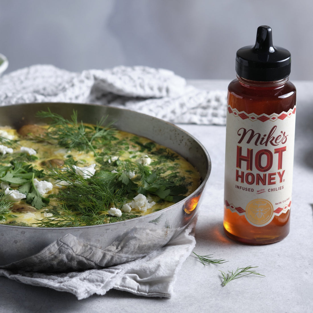 Herb Frittata with Hot Honey
