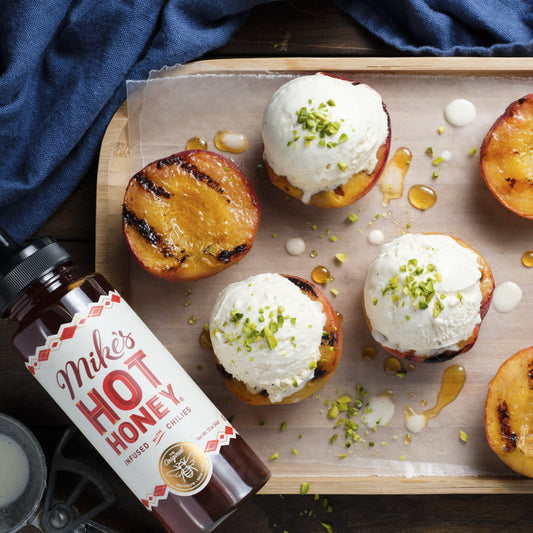Hot Honey Grilled Peaches