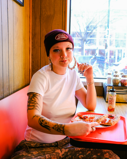 Knit Beanie with Patch