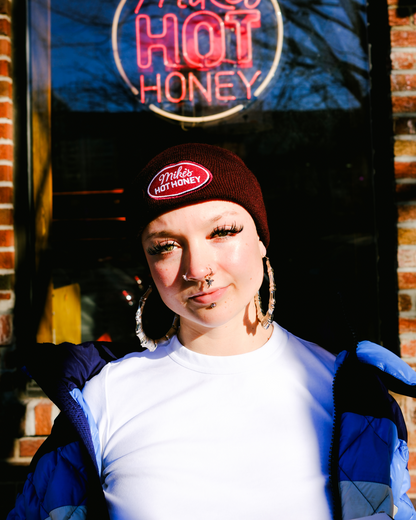 Knit Beanie with Patch