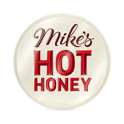 Mike's Hot Honey Metal Logo Sign