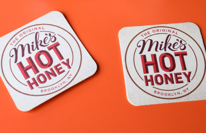 Mike's Hot Honey Cardboard Color Logo Coaster (100ct)