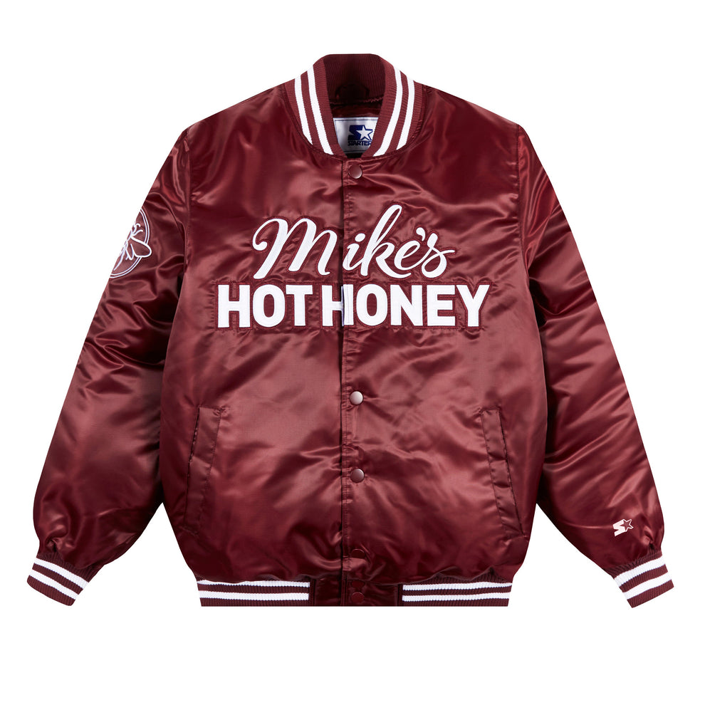 Starter Jacket Burgundy – Mike's Hot Honey
