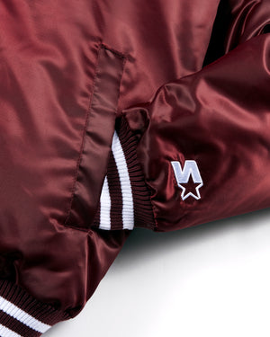 MHH x Starter - Satin Varsity Jacket (Burgundy)