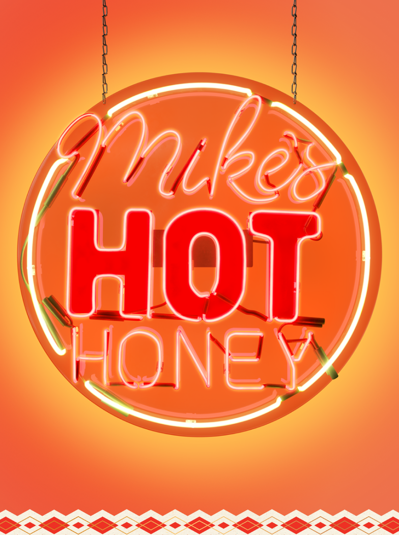 Mike's Hot Honey neon sign